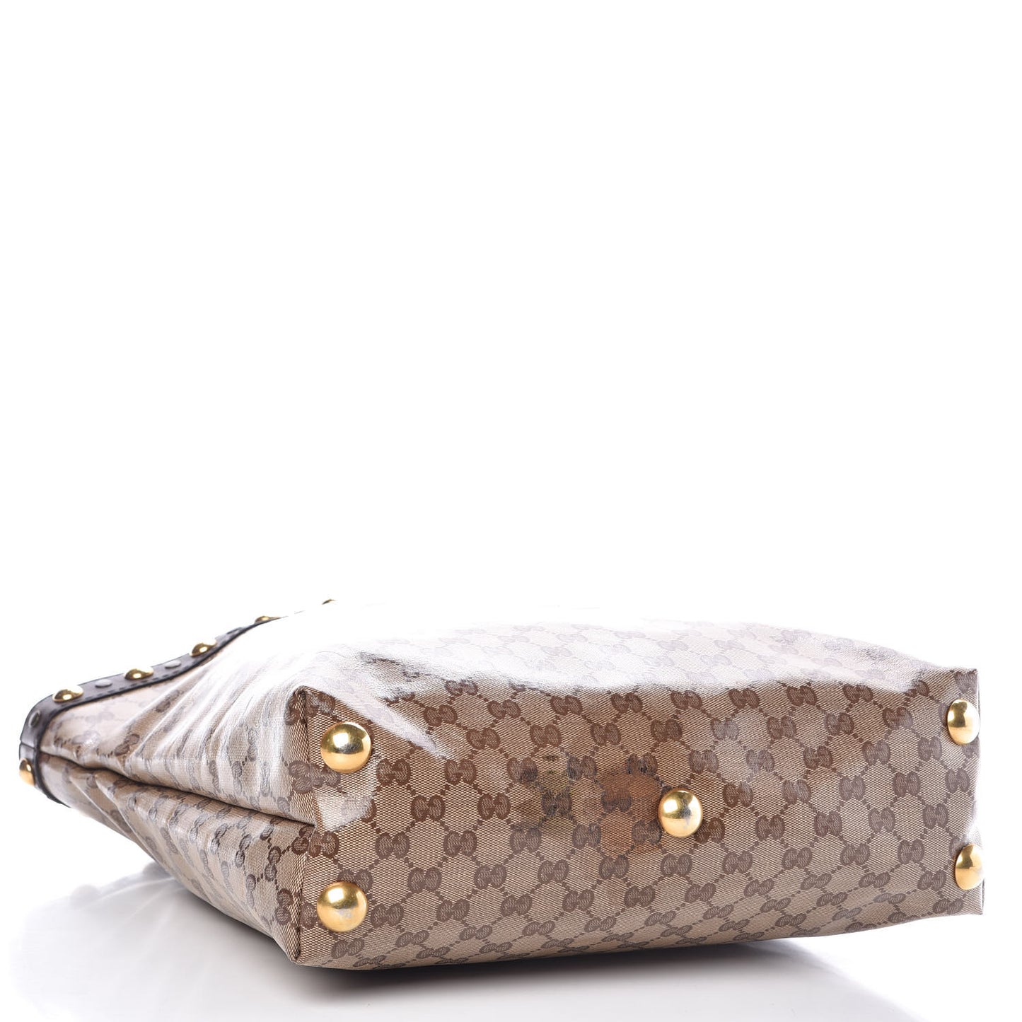 Crystal Monogram Large Babouska Vertical Shopping Tote Brown