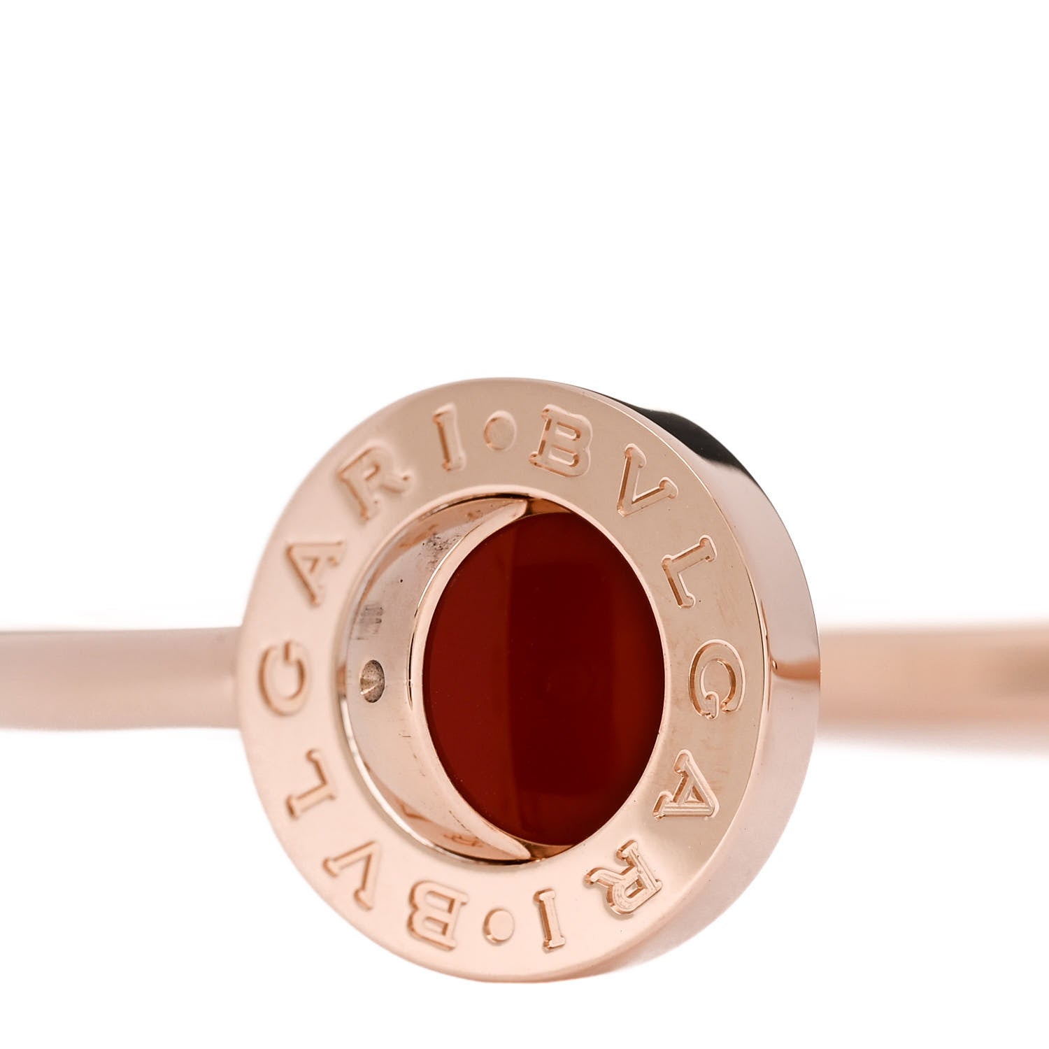 Bulgari 18K Rose Gold Mother of Pearl Carnelian BVLGARI BVLGARI Flip Cuff Bracelet S 4 of 5