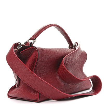 Fendi Cuoio Romano Selleria Lei Boston Tote Rosso 3 of 11