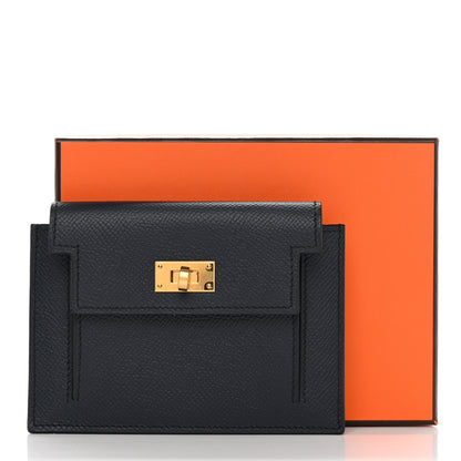 Hermes Epsom Kelly Pocket Compact Wallet Blue Indigo 7 of 7