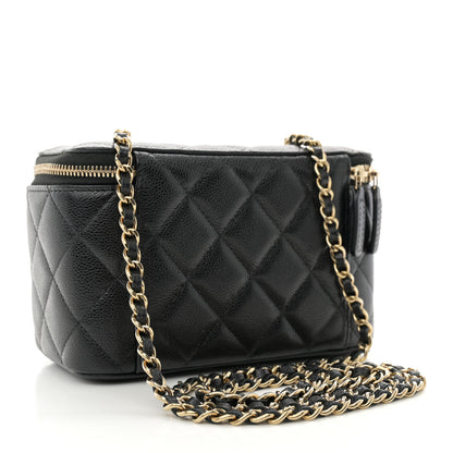 Chanel Caviar Quilted Small Vanity Case With Chain Black 3 of 11