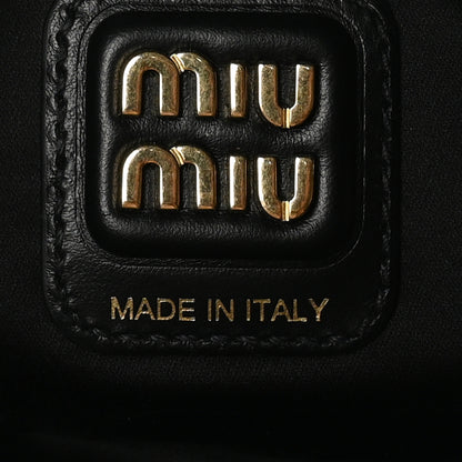 Miu Miu Calfskin Softy Medium Beau Top Handle Bag Black 6 of 9