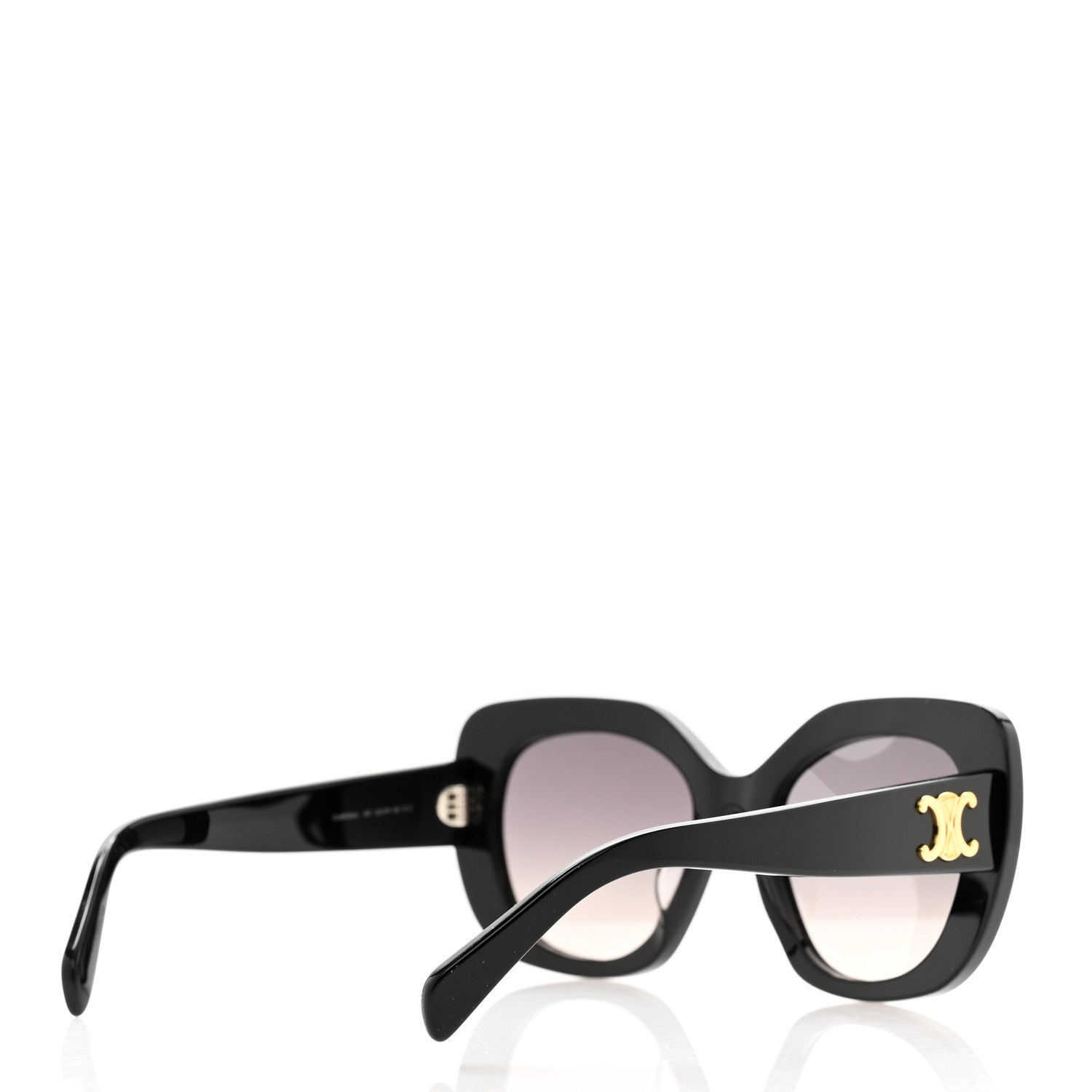 Celine Acetate Triomphe 01 Square Sunglasses CL 40226U Black 4 of 7