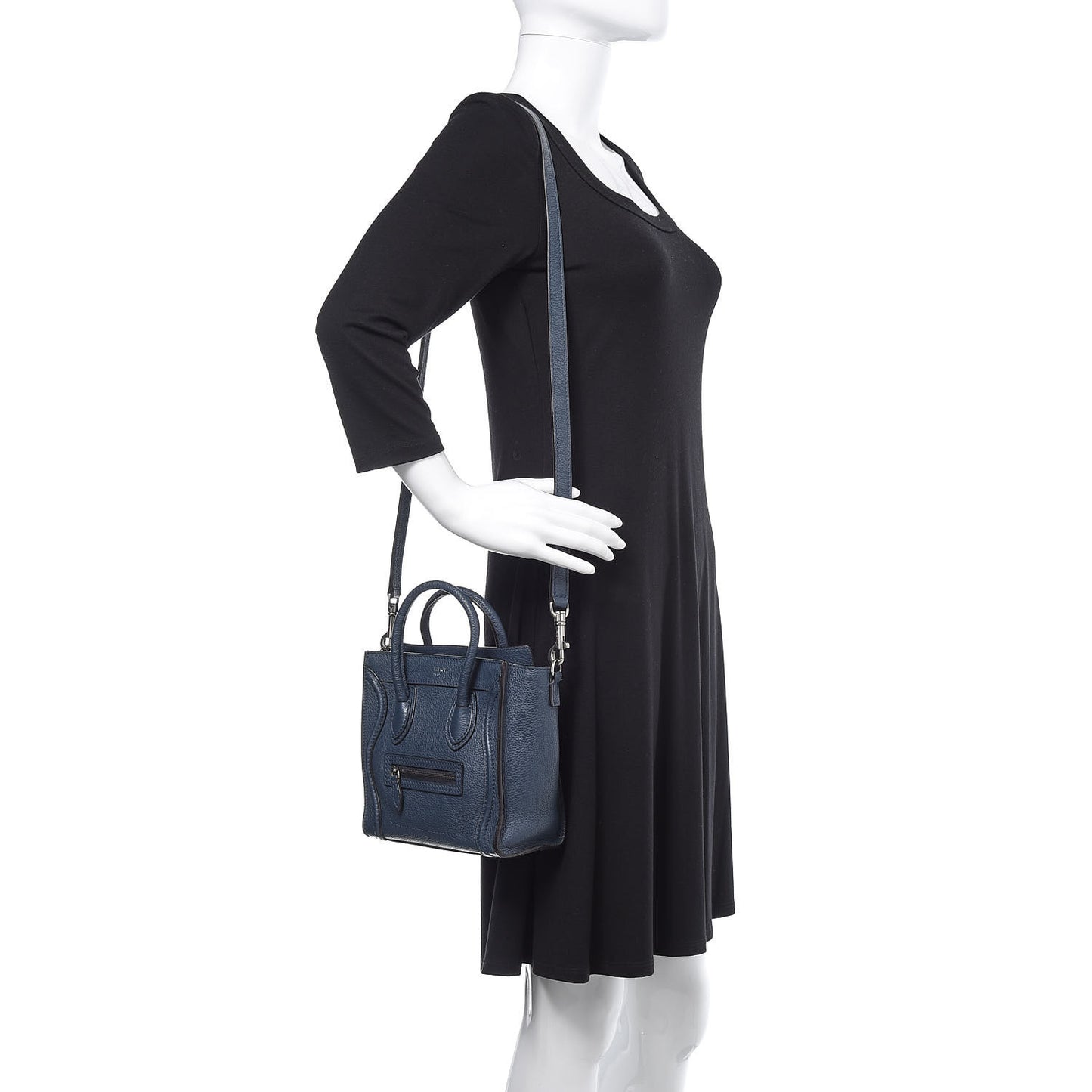 Drummed Calfskin Nano Luggage Orage