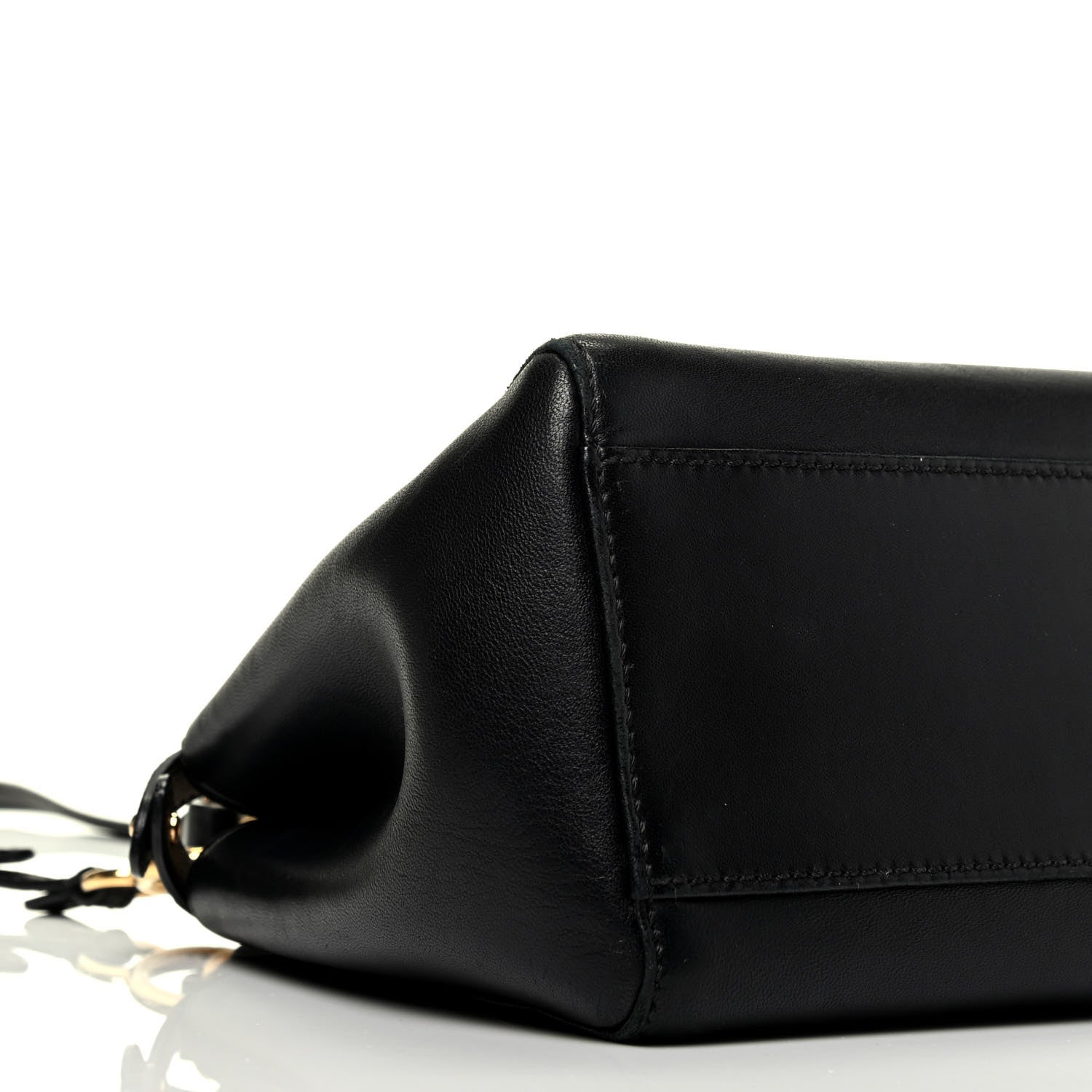 Fendi Nappa Mini Peekaboo Iconic Satchel Black 9 of 10