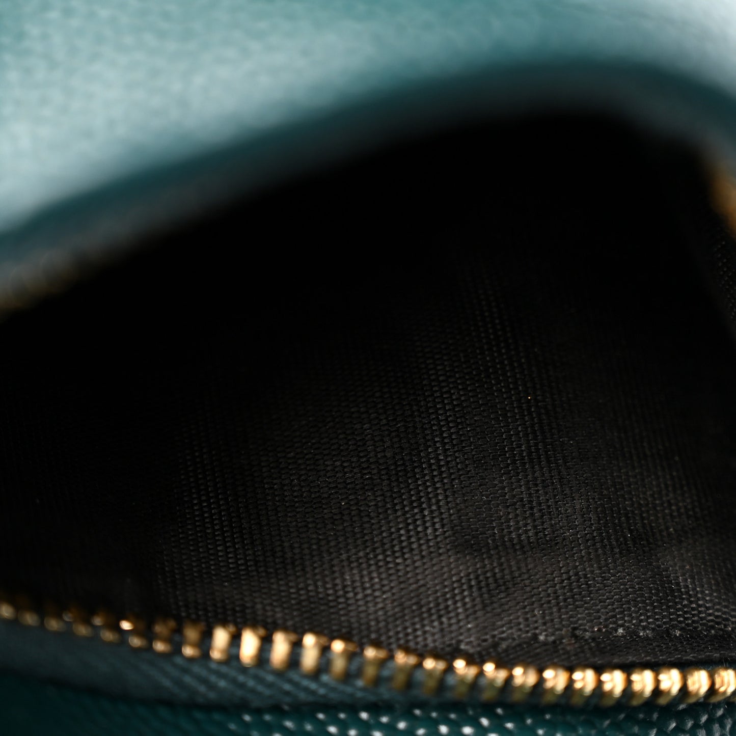 Grain De Poudre Mixed Matelasse Triquilt Monogram Compact Tri Fold Wallet Sea Turquois