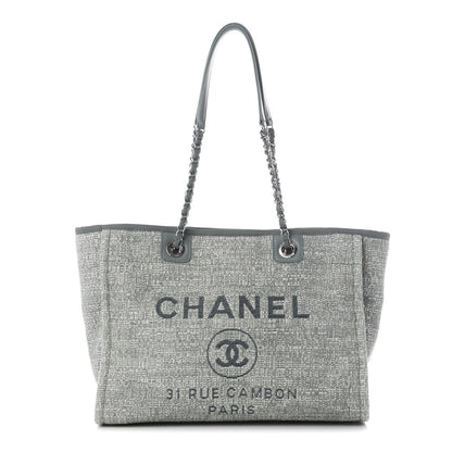 Chanel Canvas Small Deauville Tote Green 1 of 9