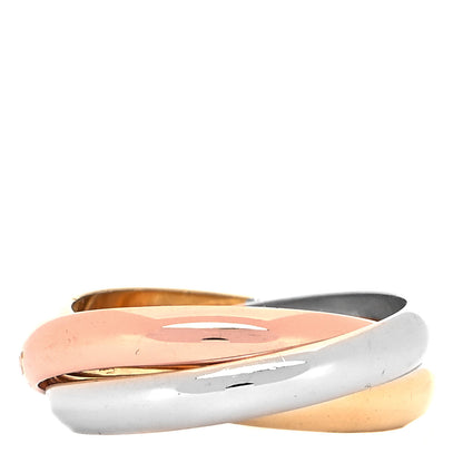 Cartier 18K Pink Yellow White Gold Les Must De Cartier Trinity Ring 60 9 3 of 5