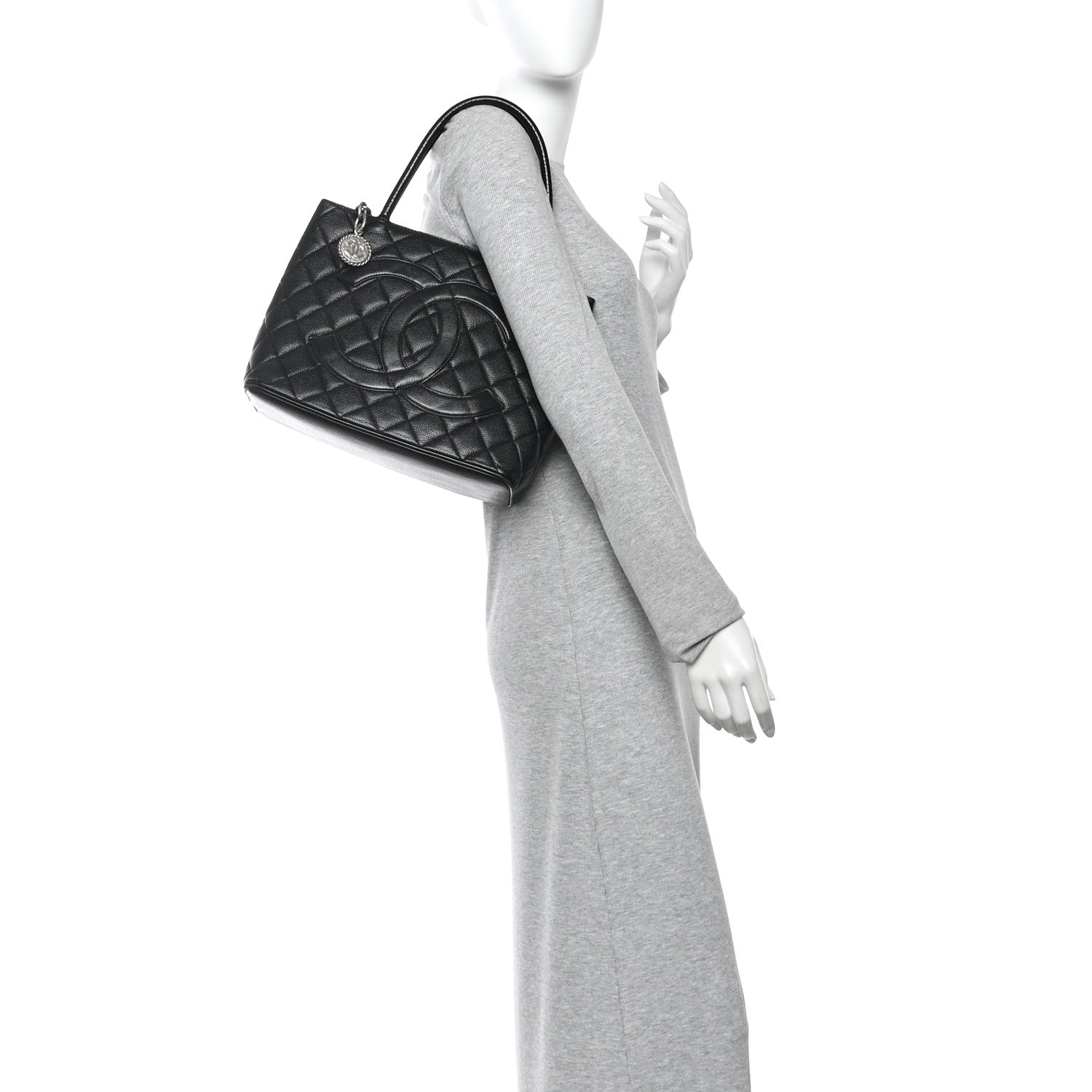 Chanel Caviar Quilted Medallion Tote Black 2 of 15