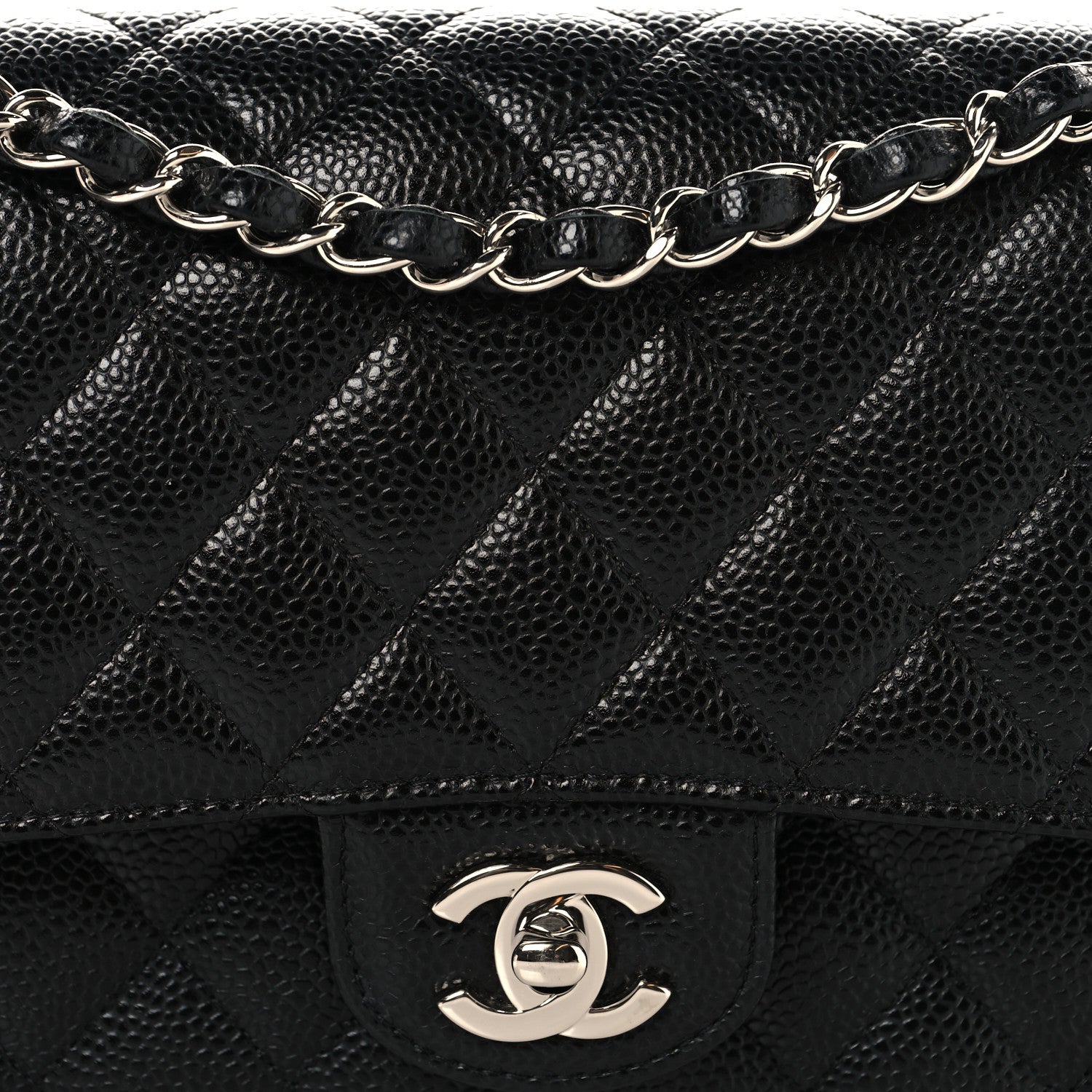 Chanel Caviar Quilted Medium Double Flap Black 8 of 11
