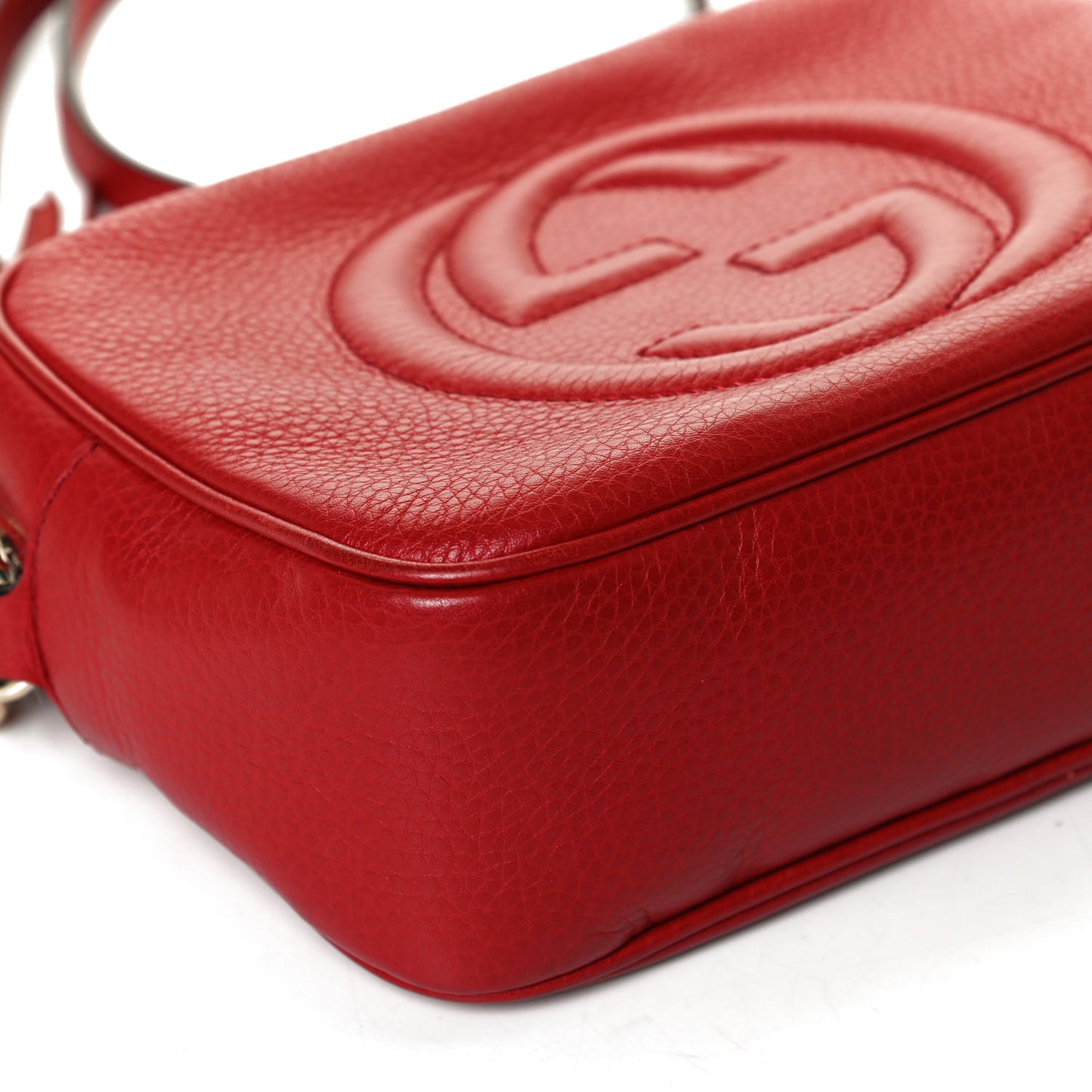 Pebbled Calfskin Small Soho Disco Bag Tabasco Red