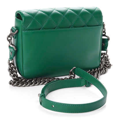 Chanel Calfskin Quilted Medium Rock My Shoulder Flap Green 3 of 10