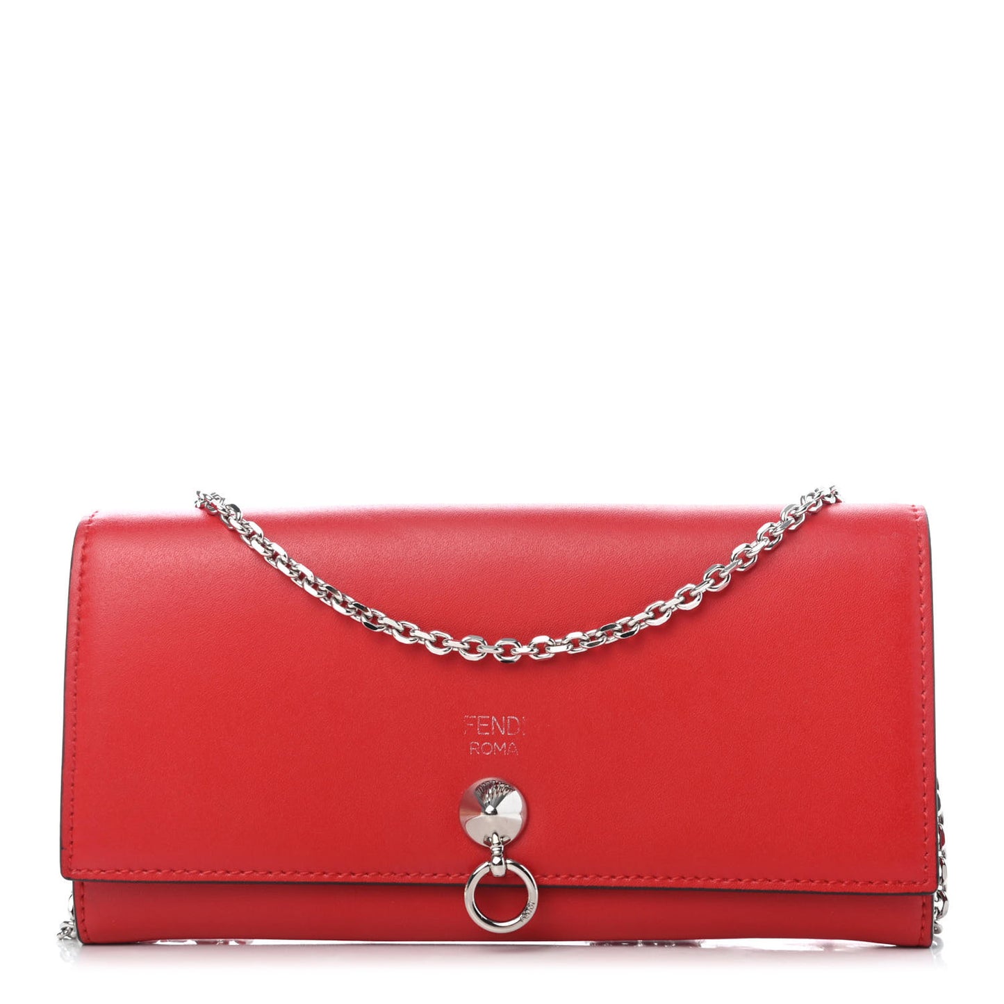 Vitello Liberty Century Lucido By The Way Continental Wallet On Chain Rosso