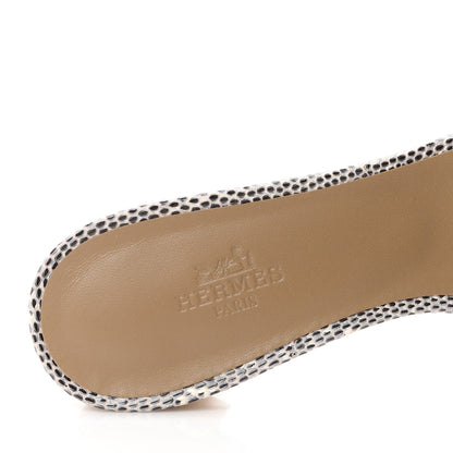 Hermes Lizard Oasis Sandals 37.5 Ombre 7 of 8