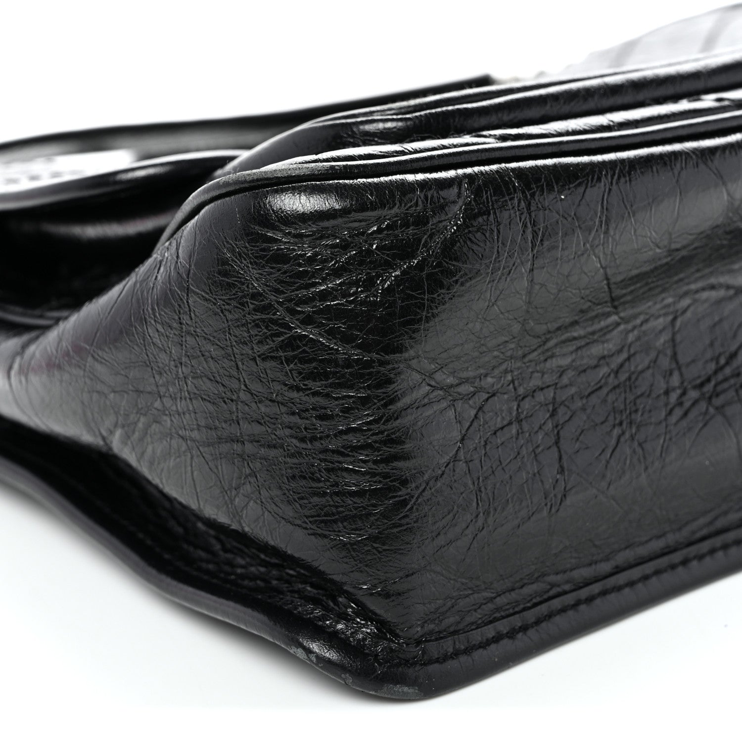 Saint Laurent Crinkled Calfskin Matelasse Monogram Medium Niki Chain Satchel Black 9 of 10