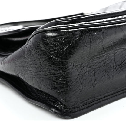 Saint Laurent Crinkled Calfskin Matelasse Monogram Medium Niki Chain Satchel Black 9 of 10
