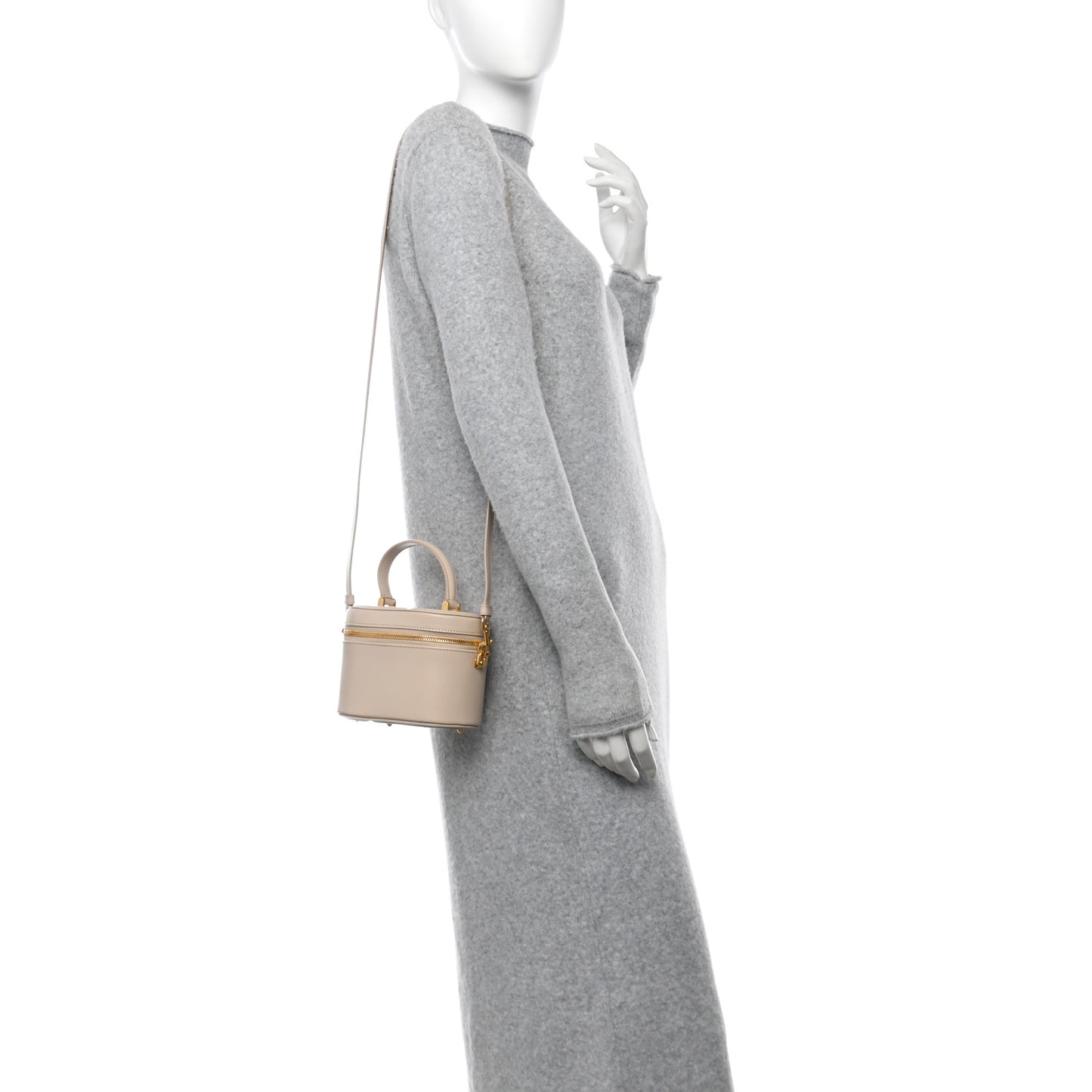 Calfskin Signature CD Vanity Case Caramel Beige