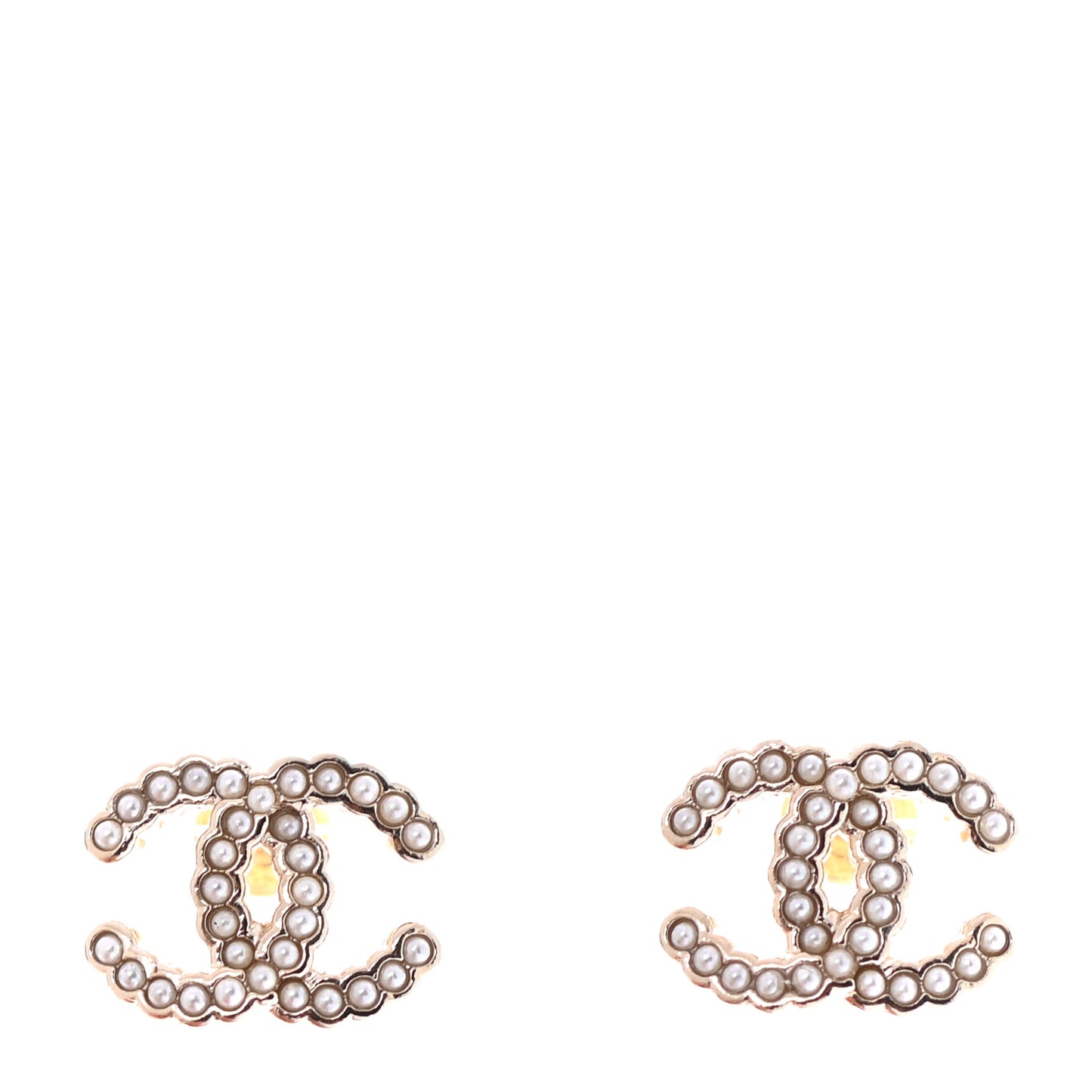 Pearl CC Earrings Gold