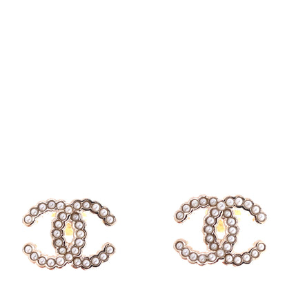 Chanel Pearl CC Earrings Gold 1 of 4