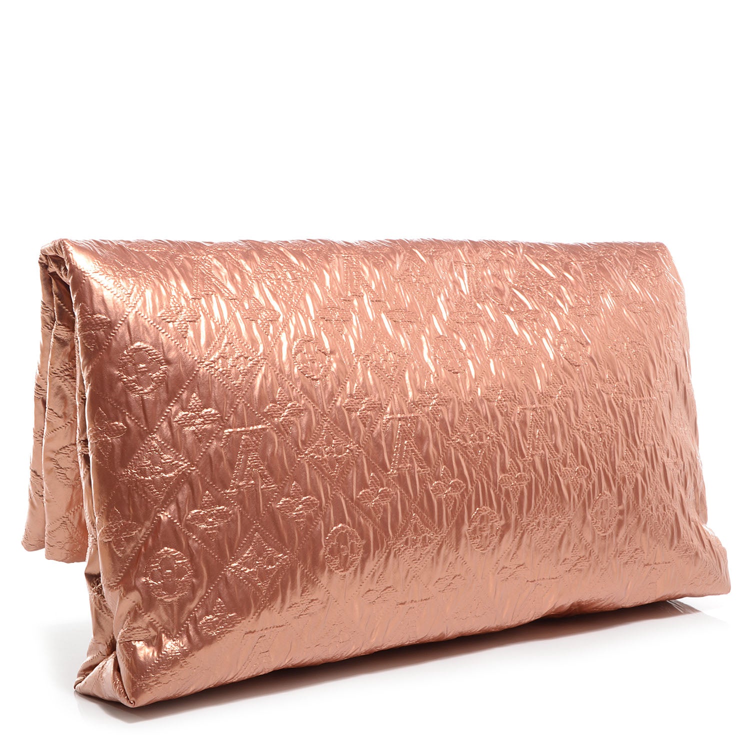 Louis Vuitton Jacquard Quilted Monogram Limelight Clutch GM Rose Gold 3 of 7