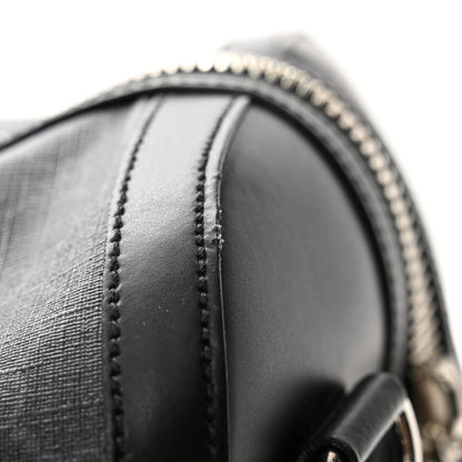 Gucci Soft GG Supreme Monogram Appia Calfskin Web Large Carry On Duffle Bag Black Grey 16 of 16
