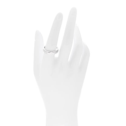 Tiffany 18K White Gold Narrow T Two Ring 57 8 2 of 5