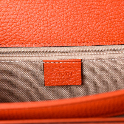 Gucci Dollar Calfskin Interlocking G Shoulder Bag Sun Orange 6 of 8