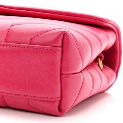Saint Laurent Calfskin Y Quilted Monogram Toy Loulou Crossbody Bag Freesia 10 of 10
