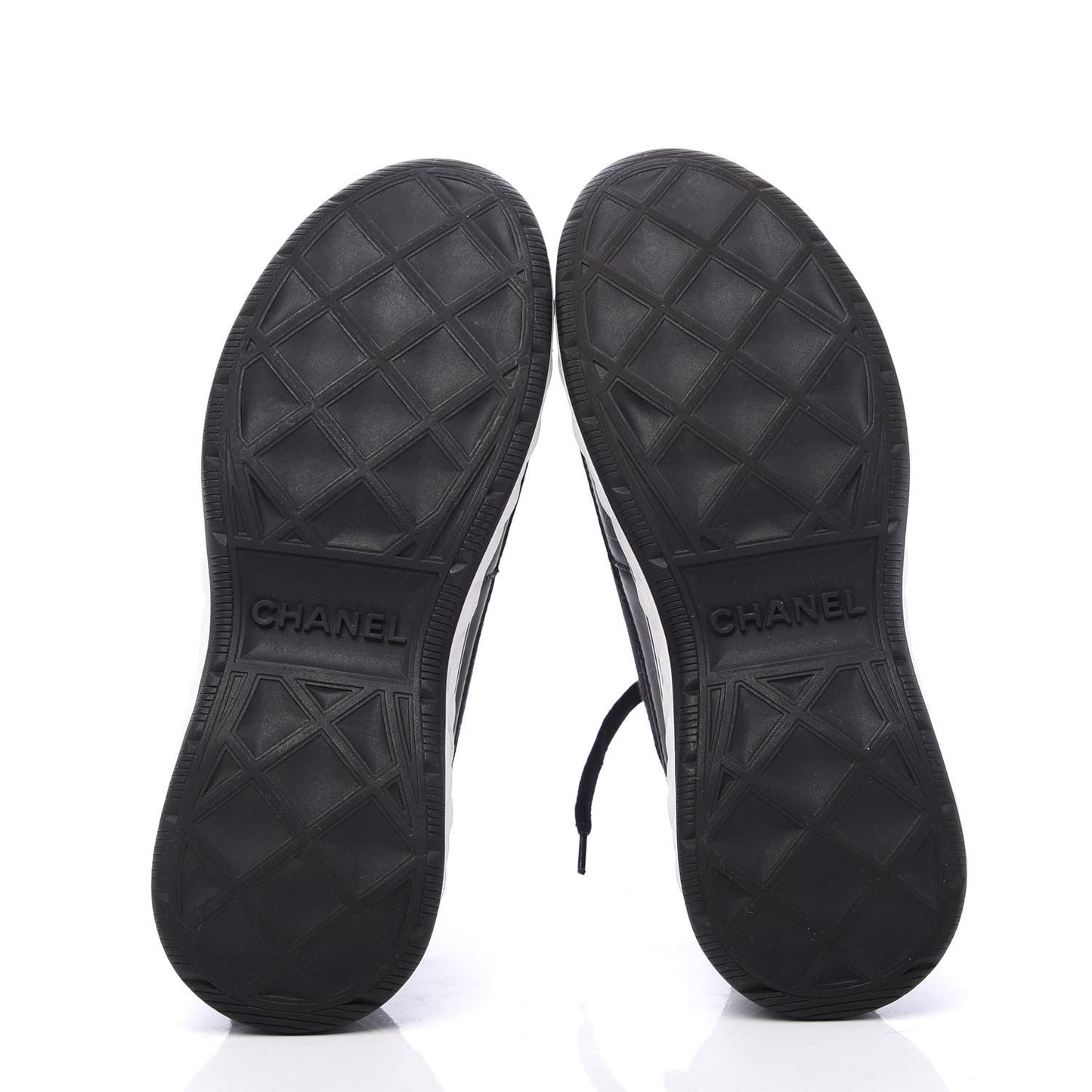 Velvet Calfskin Mixed Fibers CC Sneakers 36.5 Black
