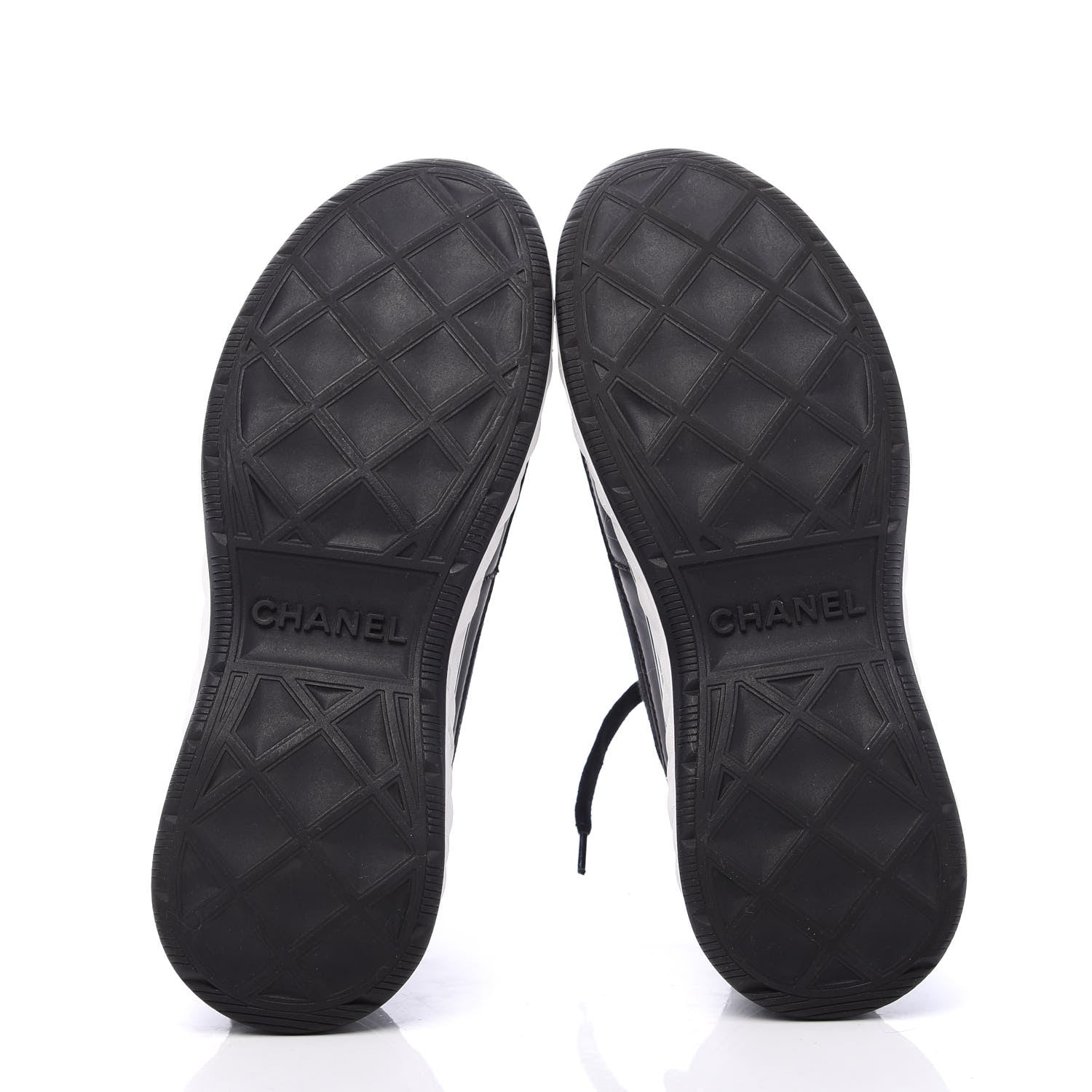 Chanel Velvet Calfskin Mixed Fibers CC Sneakers 36.5 Black 6 of 9