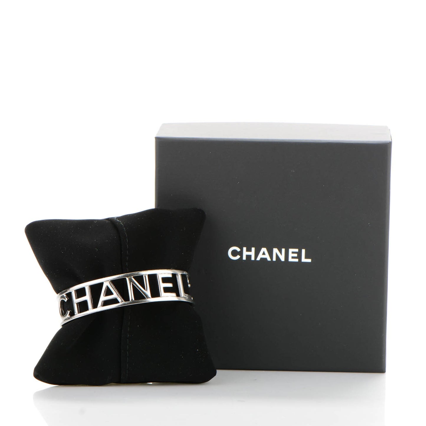 Metal Logo Cuff Silver