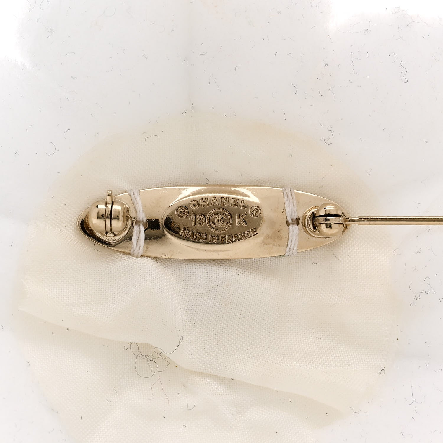 Chanel Pearl Fabric Camellia CC Brooch White 4 of 4