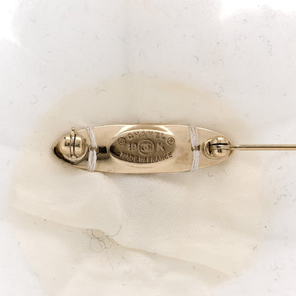 Chanel Pearl Fabric Camellia CC Brooch White 4 of 4