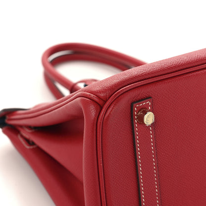 Hermes Epsom Candy Birkin 30 Rouge Casaque Bleu Thalassa 9 of 15