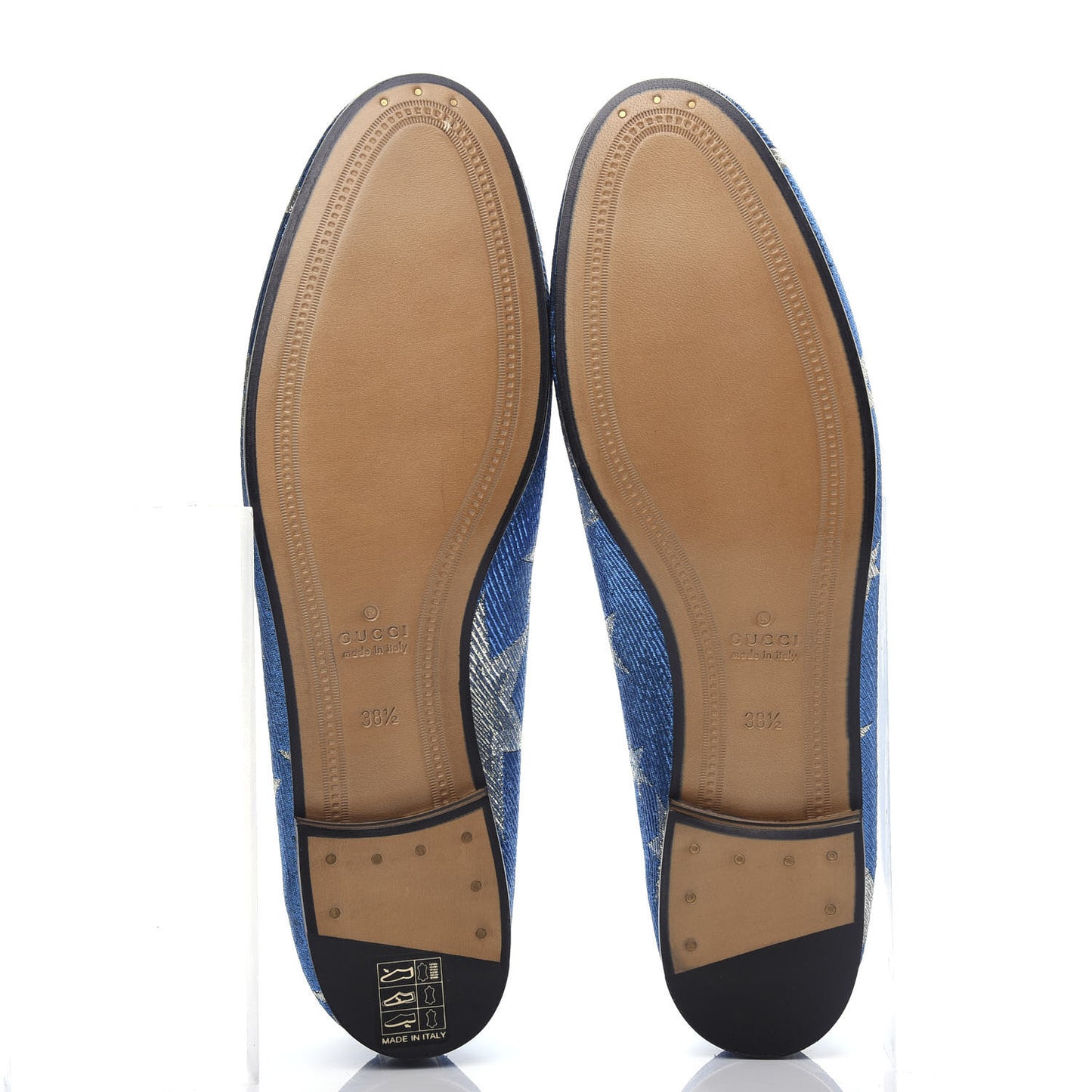 Lurex Calfskin Starry Sky Womens Jordaan Loafers 38.5 Bluette Silver