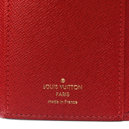 Louis Vuitton Damier Ebene Victorine Wallet Red 6 of 7