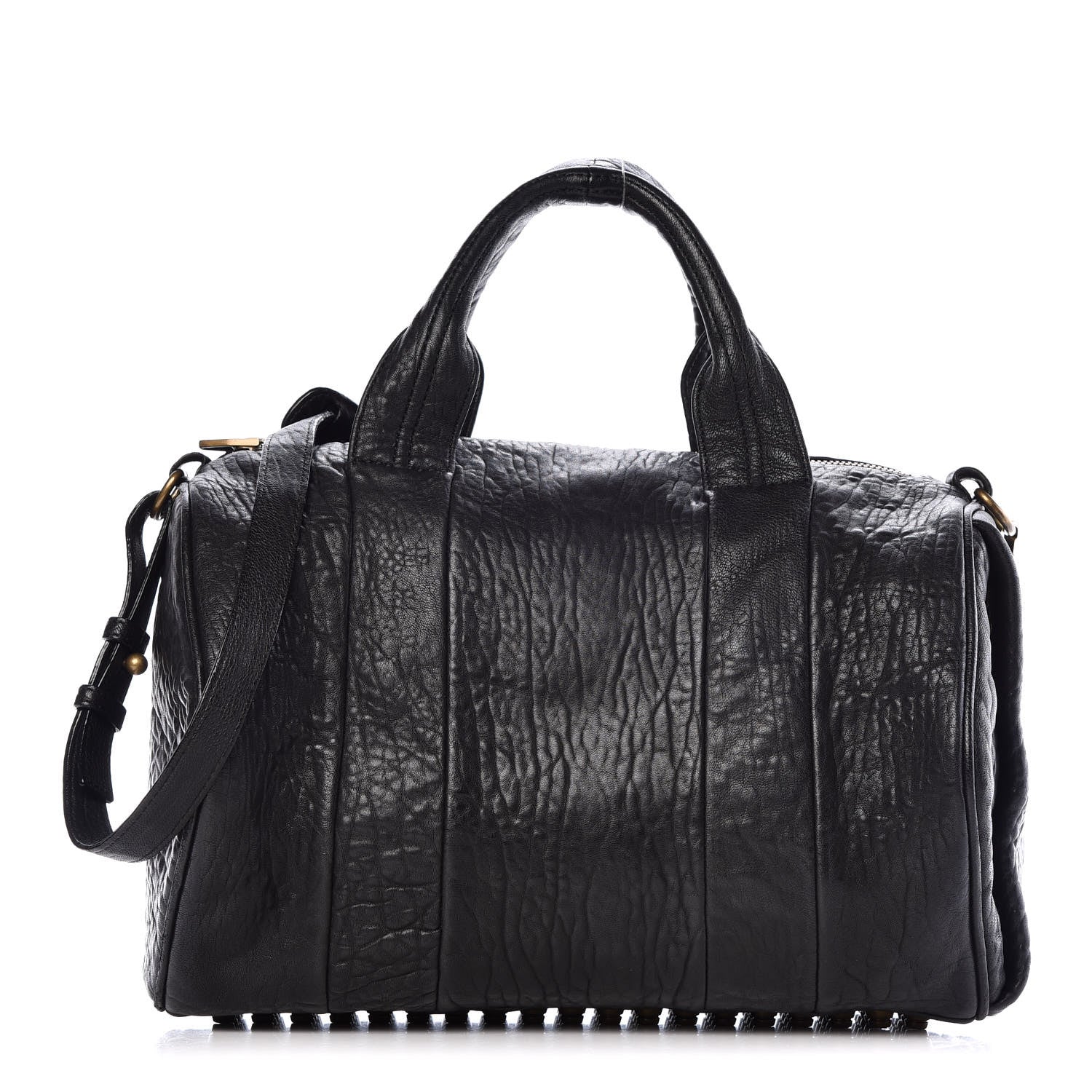 Alexander Wang Pebbled Lambskin Rocco Black Antique Brass Hardware 1 of 8