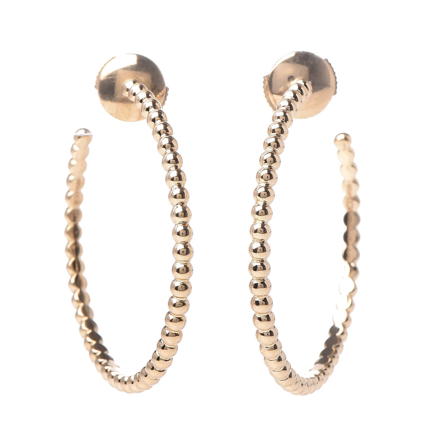18K Yellow Gold Small Perlee Hoop Earrings