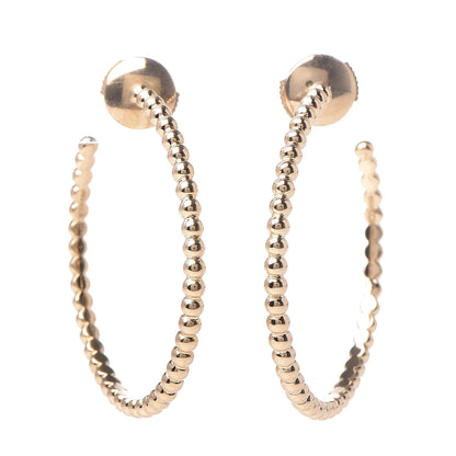 Van Cleef & Arpels 18K Yellow Gold Small Perlee Hoop Earrings 1 of 5