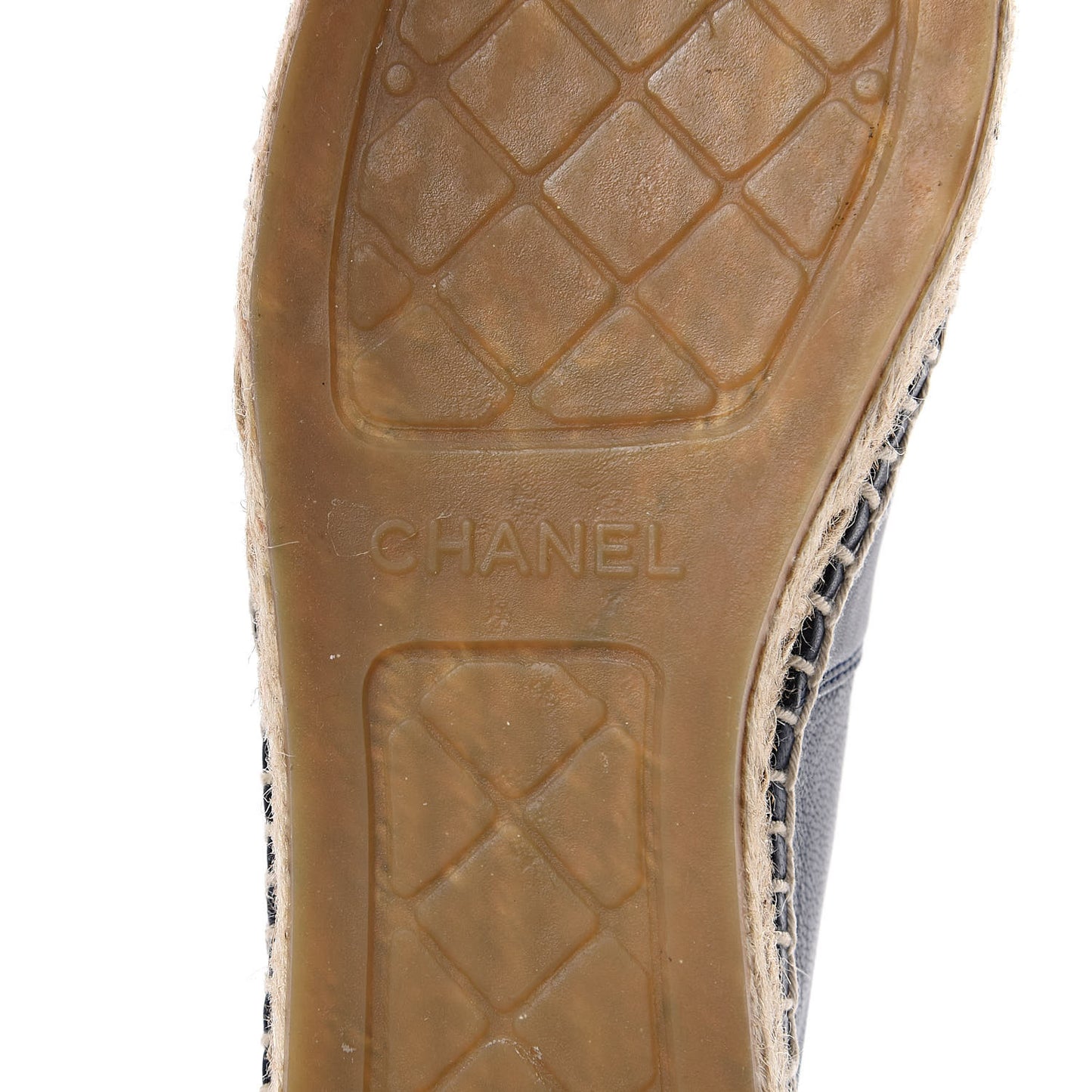Lambskin CC Espadrilles 37 Navy Black