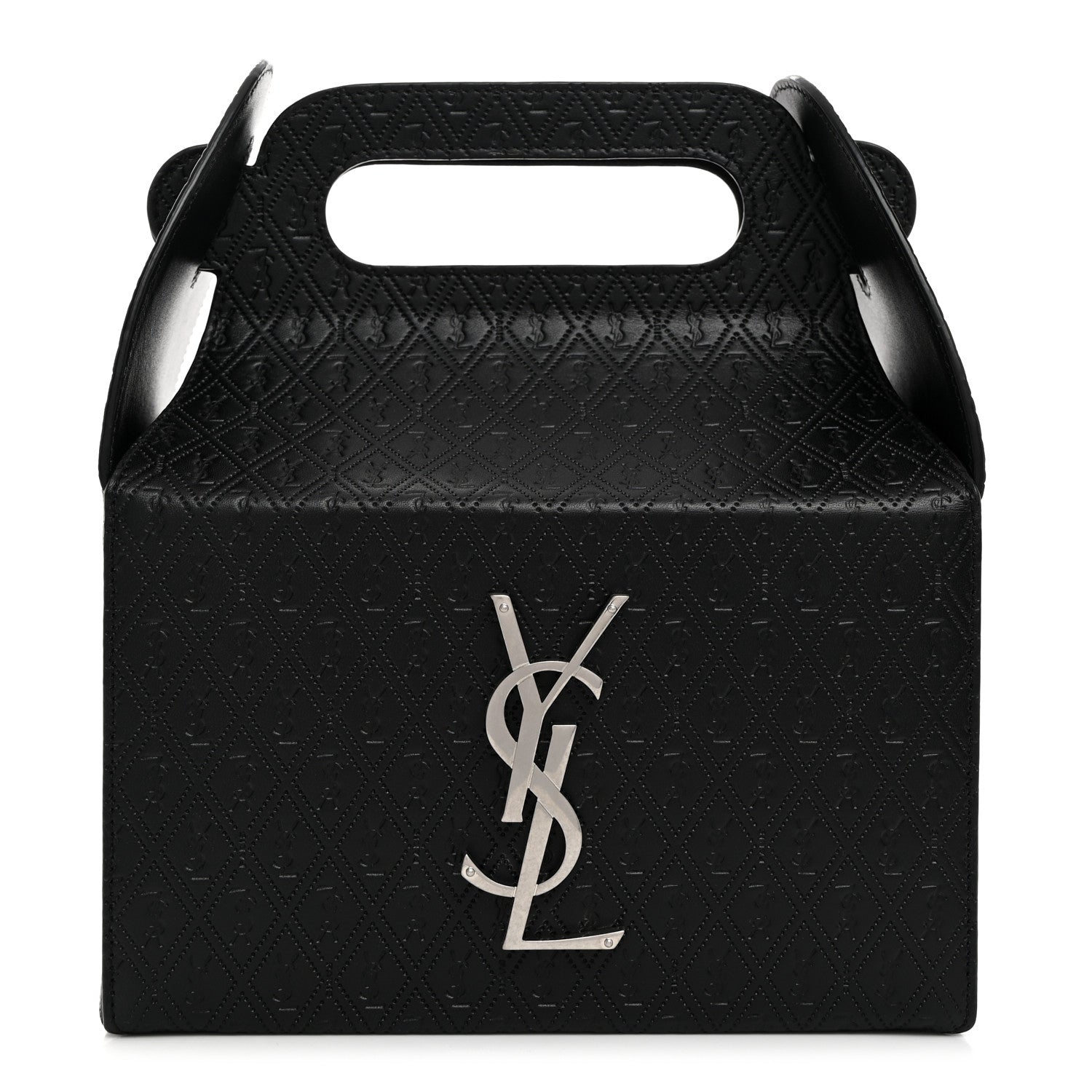 Saint Laurent Calfskin Monogram Take Away Box Black 1 of 7