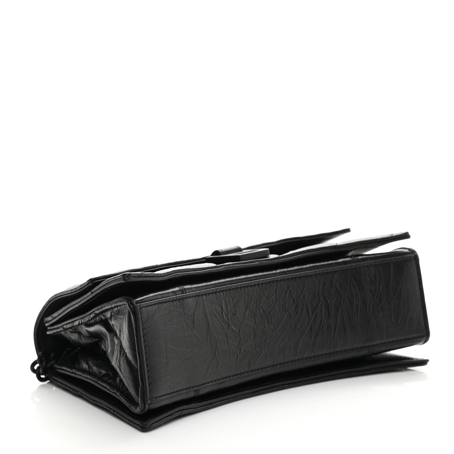 Balenciaga Crushed Calfskin Quilted Matte Black Hardware Small Crush Chain Bag Black 4 of 9