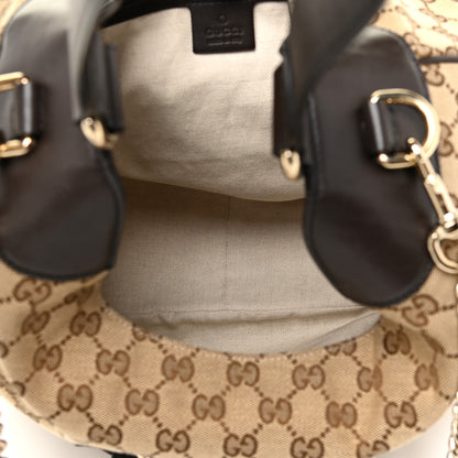Gucci Monogram Margaux Calfskin Medium Emily Hobo Beige Ebony Cocoa 5 of 19