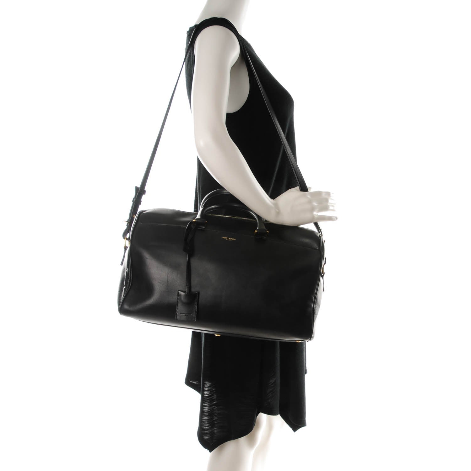 Saint Laurent Calfskin Classic Duffle 12 Black 2 of 10
