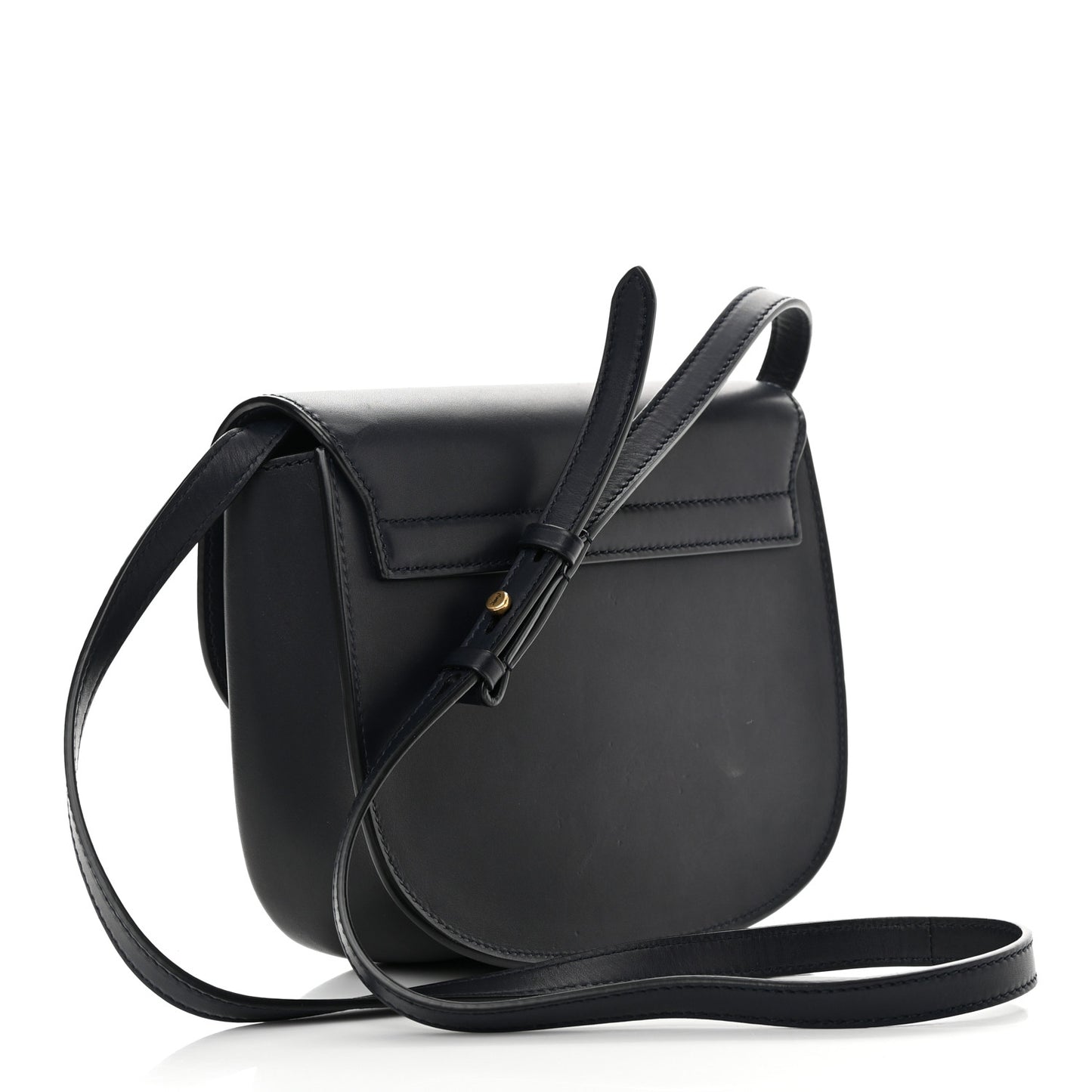 Smooth Calfskin Monogram Medium Kaia Satchel Deep Marine