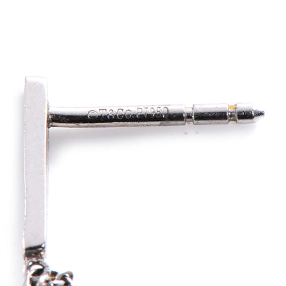 Tiffany Platinum Diamond Voile Drop Earrings 5 of 6