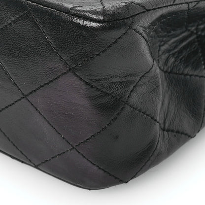 Chanel Lambskin Quilted Medium Double Flap Black 10 of 12