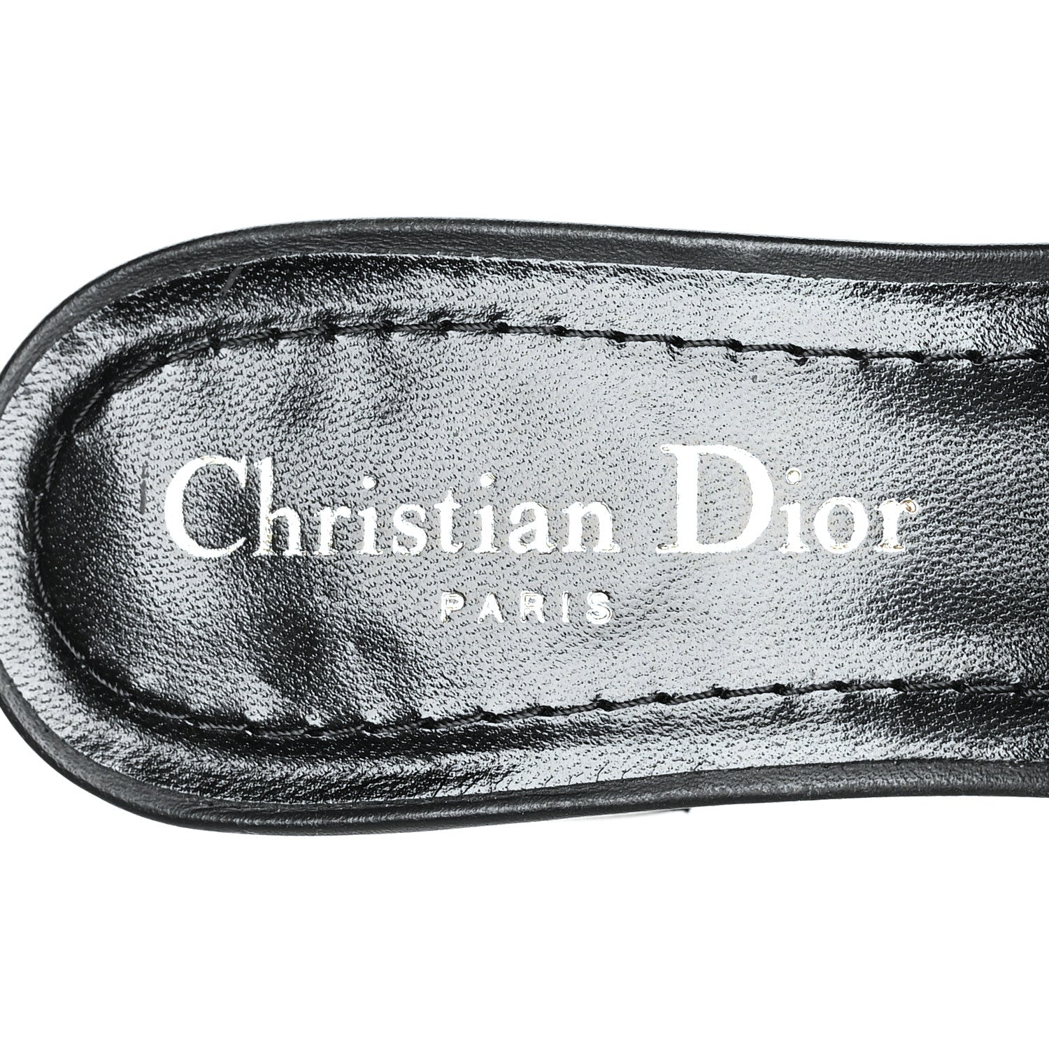 Christian Dior Cotton Embroidered Dway 50mm Slide Sandals 37 Deep Blue 8 of 8