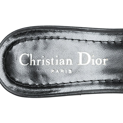 Christian Dior Cotton Embroidered Dway 50mm Slide Sandals 37 Deep Blue 8 of 8