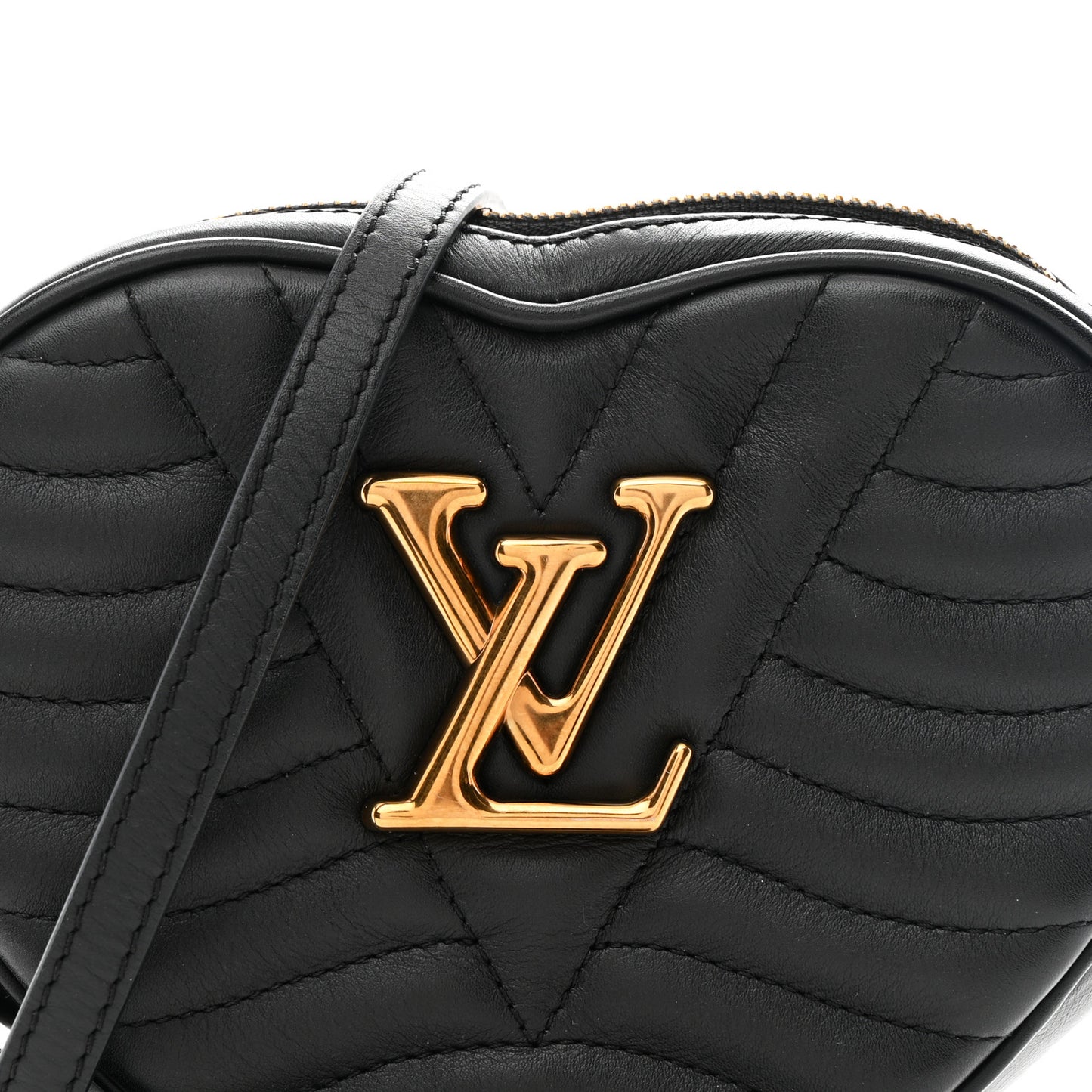 Calfskin New Wave Heart Bag Black